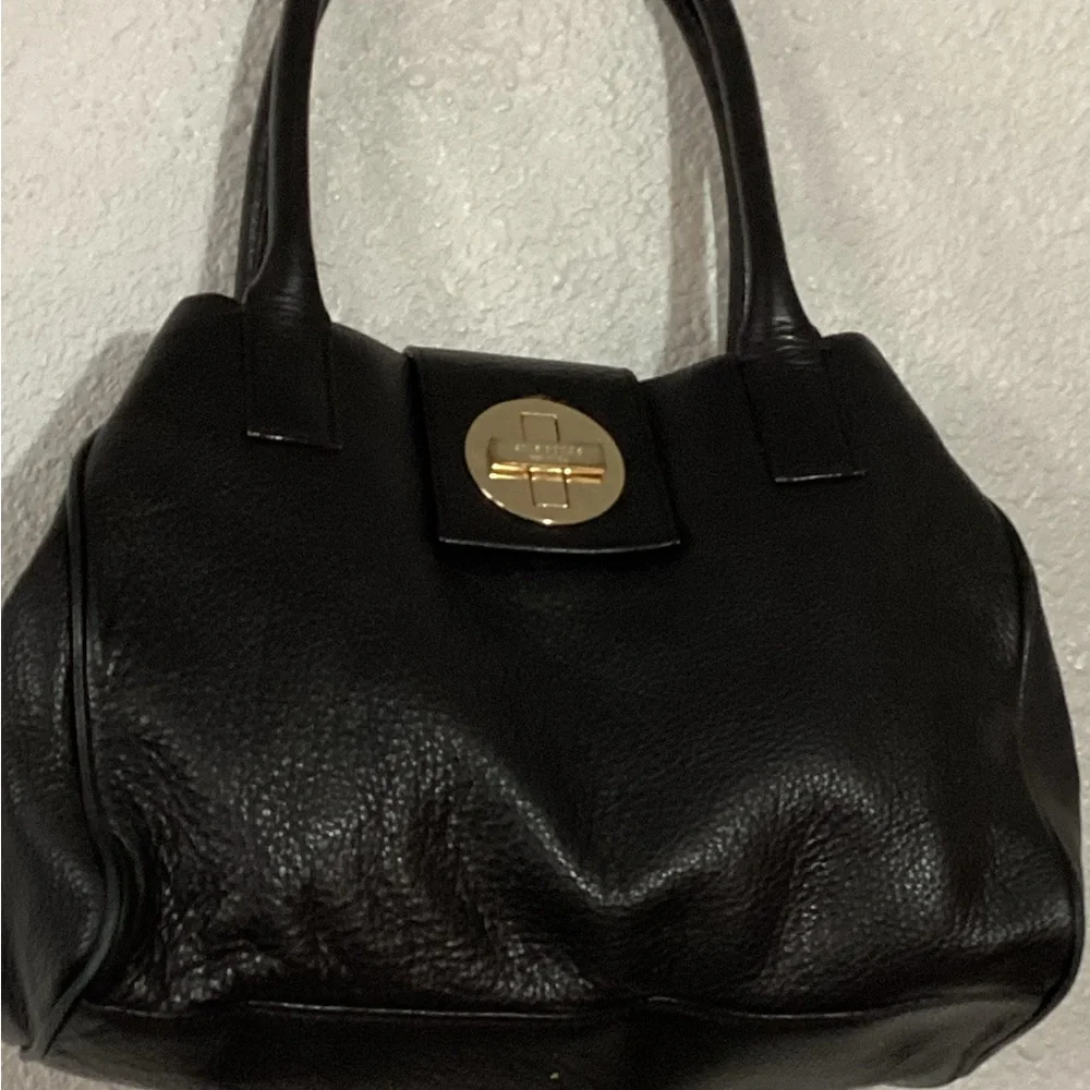 Kate Spade black leather shoulder bag